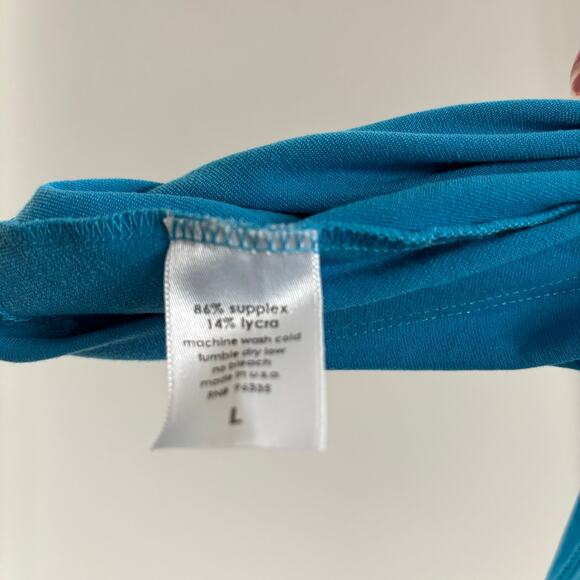 Susana Monaco Essential Everyday Tank Top Scoop Neck Blue Women's Size Large - Picture 4 of 7